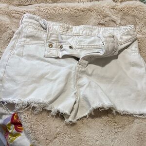 Pilcro Women's Cream Jean Shorts